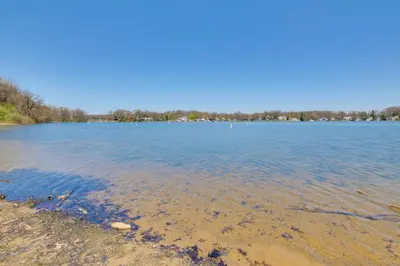 a view of a large body of water at Walk to Lake Nautical Akron Cottage with Deck! in Uniontown