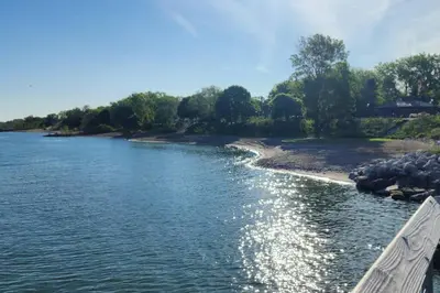 a view of a river from a bridge at Beautiful 4 bedroom in Cleveland in Euclid