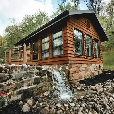 Lake with Dock and Hot Tub Hocking Hills Cabin