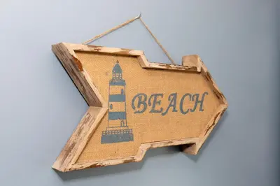 a wooden sign with the words deezearch at Explorers Cottage at Rye Beach in Huron