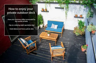 an image of a patio with chairs and a table at Huge Parkside Retreat - Private Roof Decks in Cincinnati