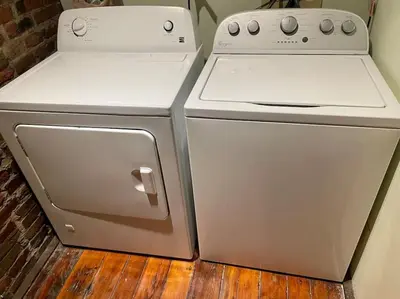 a stove and oven sitting next to each other at Loft in the heart of Over-The-Rhine in Cincinnati