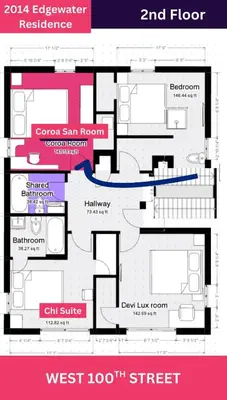 a floor plan of a house at Stay with Jay Cleveland One in Cleveland