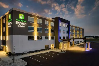 a hotel with a sign on the side of a building at Holiday Inn Express & Suites Lima by IHG in Lima