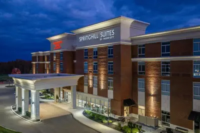 a rendering of a hospital building at night at SpringHill Suites by Marriott Canfield in Canfield