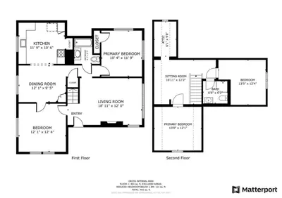 a floor plan of a house at Cottage for 12, Close to Ark, Private Parking, 4BR in Williamstown