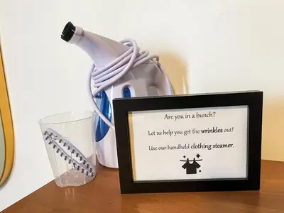 a picture of a toothbrush and a bottle on a table at The True The Archive Lofts in Marion