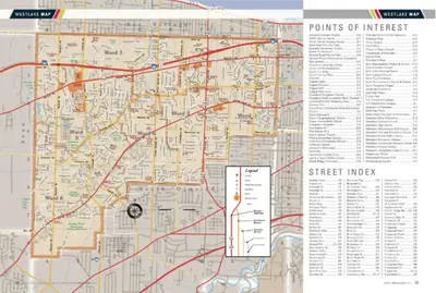 a map of a city with red lines at Westlake Elegance - Detroit Unit 3 in Westlake