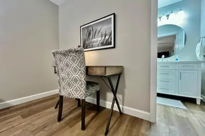 a desk with a chair in a room at Nicest New construction Home in Middletown, Ohio in Middletown