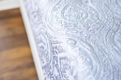 a close up of a white book with patterns on it at Luxury Downtown Townhome Unit 14 in Cleveland