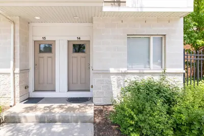 a front door of a house with at Luxury Downtown Townhome Unit 14 in Cleveland