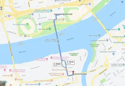 a map of the city of dublin with attractions at 1BR with Kitchen & Free Parking - Walk Everywhere in Covington