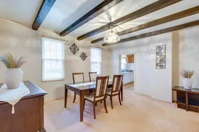 a dining room with a table and chairs at Spacious Studio - 5 Mi to MGM Northfield Park! in Maple Heights