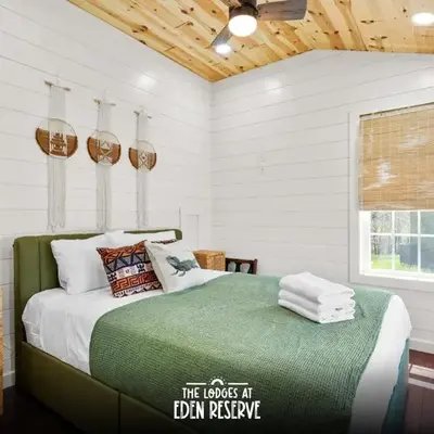 Block of 5 Lodges at Eden Reserve - For Groups