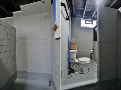 a small bathroom with a toilet in a room at Football Hall of Fame Hideaway-Cozy and Convenient in Canton