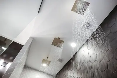 a room with a ceiling with shiny silver tiles at Eternal Romance-The Honeymoon Suite at 1885 Farms in Navarre