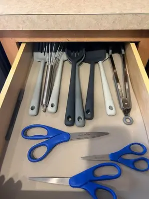 a drawer filled with different pairs of scissors at Kentucky - It's Natural! in Georgetown