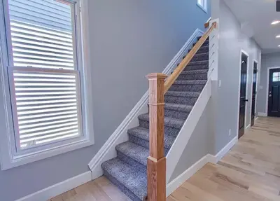 a staircase in a home with a window at Breath of Fresh Air - House- 3 BR 2BA in Columbus