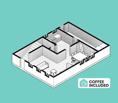 a floor plan of a coffee inspired apartment at House with 11 Beds Sleeps 14 with Off Street Parking in Akron