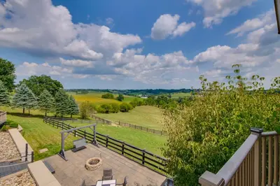 a view of a field from the top of a house at about 4 Mi to German Market Millersburg Retreat in Millersburg