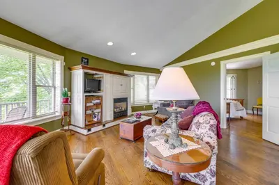 a living room with a couch and a table at about 4 Mi to German Market Millersburg Retreat in Millersburg