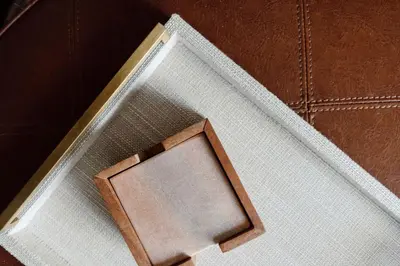 a picture frame sitting on top of a table at Heights Dream Libby Unit 6 in Maple Heights