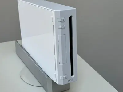 a nintendo wii game console sitting on a table at New! Kelleys Island Condo in Kelleys Island