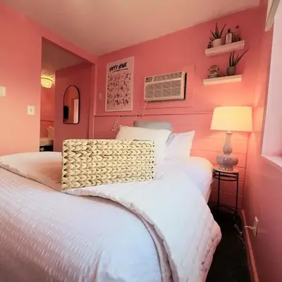 Cocktail Cabin Themed Guest Room