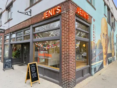 a brick store front with a sign in front of it at Italian Village Gem, Downtown, Free Parking, OSU in Columbus