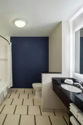 a bathroom with a toilet and a sink at Fairfield Inn & Suites by Marriott Columbus Dublin in Dublin