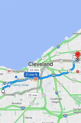 a map of the city of cheievenden at Great Room near Cleveland airport in Cleveland