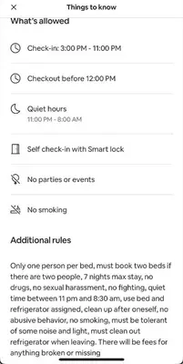 a screenshot of a cell phone with a list of things to know at Tarawa drive in Cincinnati