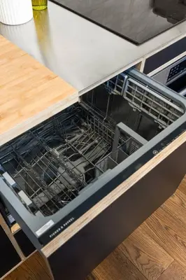 an empty dishwasher in a kitchen with a counter at Walk to ALL - Washington Park - FREE Streetcar in Cincinnati
