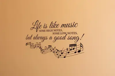 a quote about music with music notes at The Jazz Club Downtown Sandusky in Sandusky