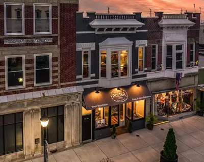 an overhead view of a store in a city at Blame Jaime - downtown, the heart of all the fun! in Port Clinton