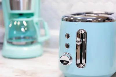 a close up of a toaster on a counter at Yellow Harmony in South Euclid