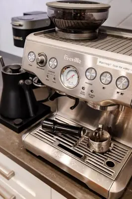 a coffee machine sitting on top of a counter at Luxury 4BR - Washington Park - Walk Everywhere in Cincinnati