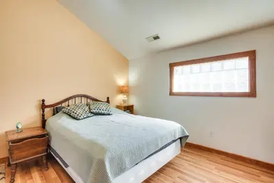 a bedroom with a bed and a window at Quiet and Idyllic Studio Near Glen Helen Preserve in Fairborn