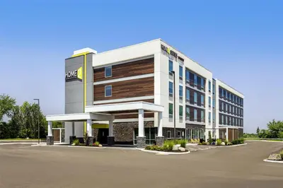a rendering of a hotel with a parking lot at Home2 Suites By Hilton Dry Ridge in Dry Ridge