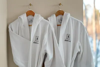 a group of white shirts hanging on a rack at Adamina Canyon Luxurious, Canyon View 5BR 3BTH- 6 in Rockbridge