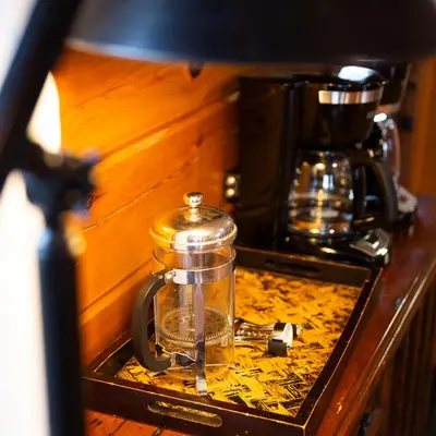 a glass jar sitting on top of a counter at Big Sky Lodge - by The Chalets in Logan