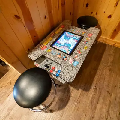 a table with a computer on top of it at Overlook - by The Chalets in Logan