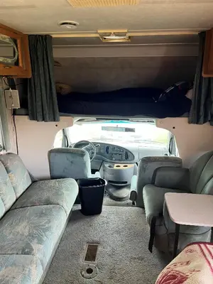 an interior view of the inside of a camper van at RV Camper in New Lexington