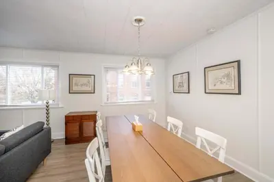a living room with a couch and a table at The Grand Elm Suite 1 - Sleeps 4 in Ludlow