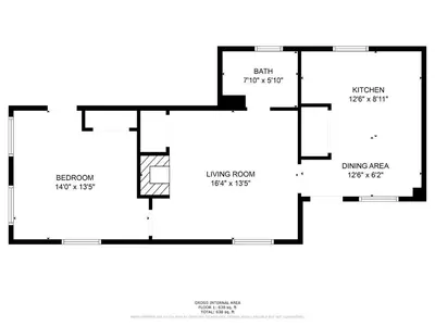 a floor plan of a house at Hackberry Retreat 1 Close to Downtown in Cincinnati