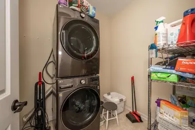 a washer and dryer in a laundry room at Urban Escape in Cincinnati