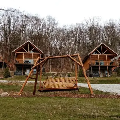 Group Friendly Cabin with Spa on the Deck near Tappan Lake in Ohio