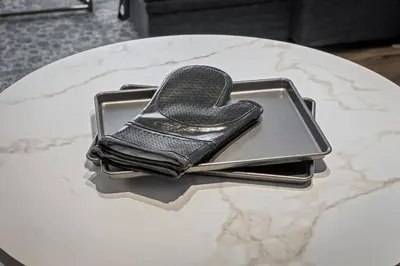 a tray with a heart on top of a table at MDRN Escape with Natural Light Wi-Fi Gym Parking in Cleveland