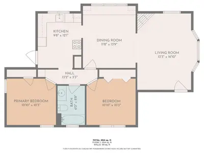 a floor plan of a house at Chic Lakeside Retreat Steps from the Beach in Cleveland