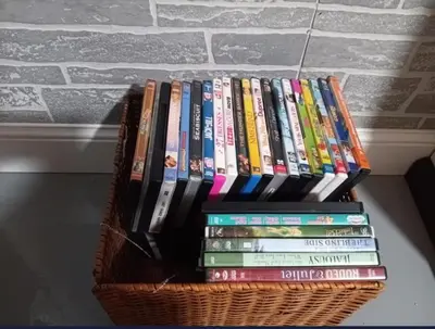 a basket full of books sitting on a table at The Reel Freedom Cottage at Leesville Lake in Carrollton